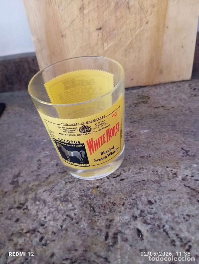 Coleccionismo de vinos y licores: VASO WHITE HORSE SCOTCH WHISKY NUEVO