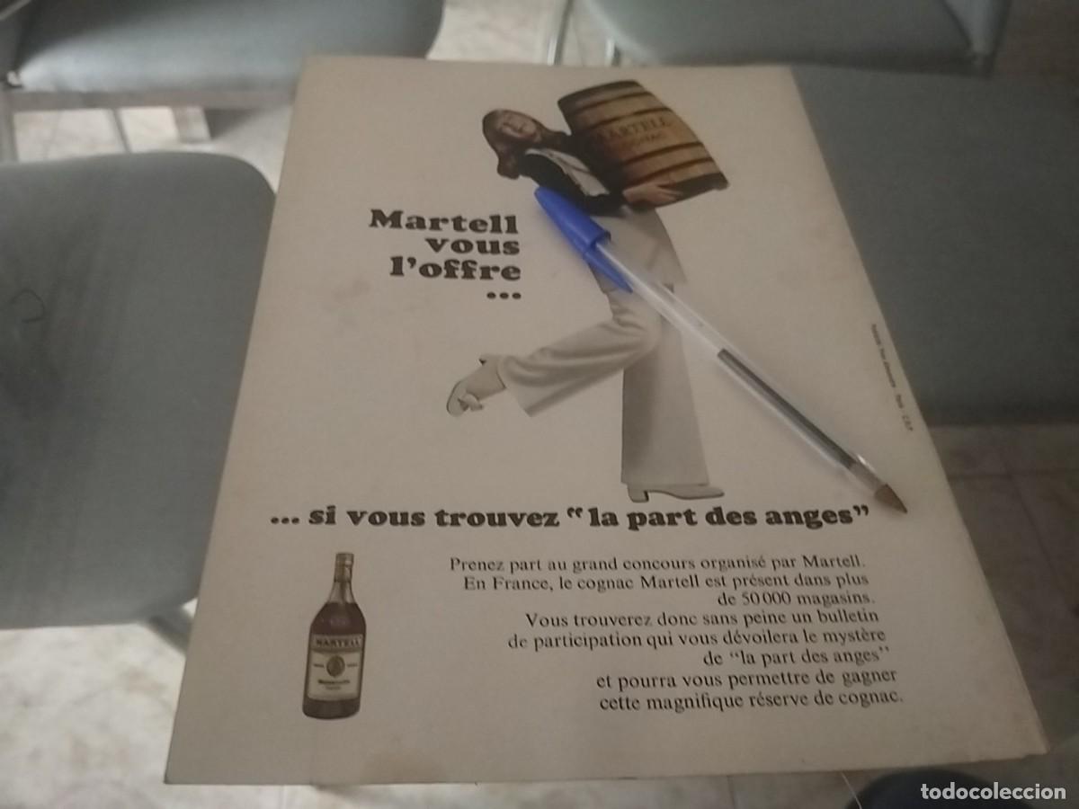 Coleccionismo de vinos y licores: COGNAC MARTELL ANUNCIO PUBLICIDAD REVISTA A&Ntilde;OS 70 EN FRANC&Eacute;S