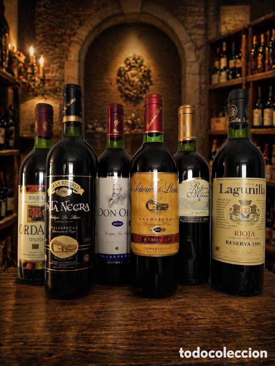 Coleccionismo de vinos y licores: Colecci&oacute;n de 6 botellas de vino
