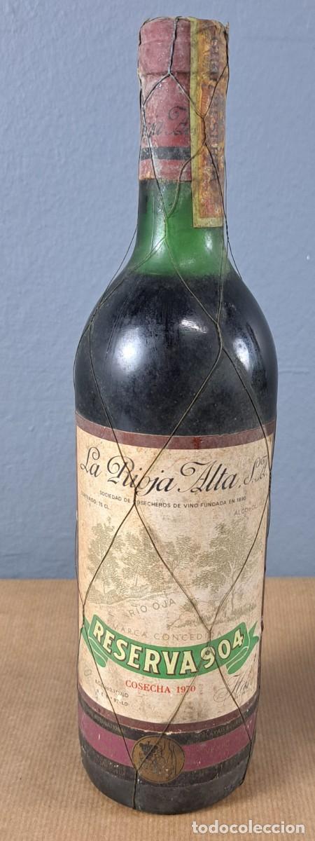 Coleccionismo de vinos y licores: Vino La Rioja Alta reserva 904, cosecha de 1970