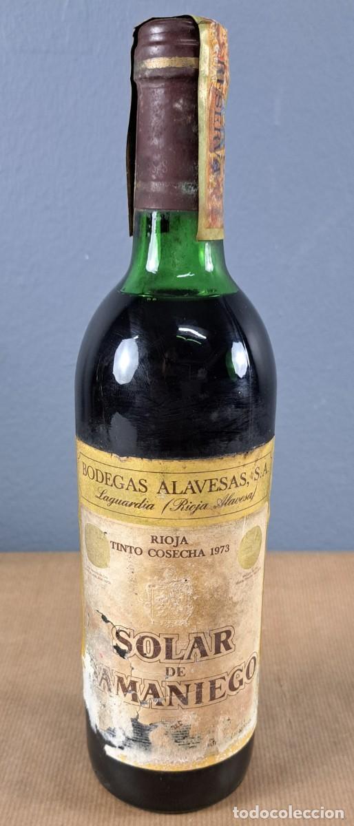 Coleccionismo de vinos y licores: Vino de Rioja, Solar de Samaniego cosecha 1973