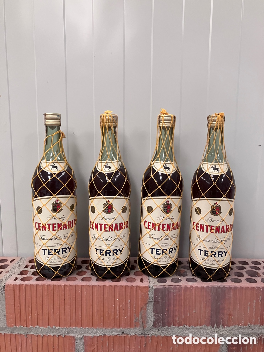 Coleccionismo de vinos y licores: Brandy terry 4 botellas