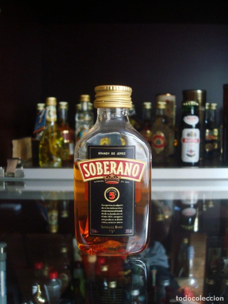 Coleccionismo de vinos y licores: Soberano 5 Brandy de Jerez Gonz&aacute;lez Byass (botell&iacute;n) Por abrir