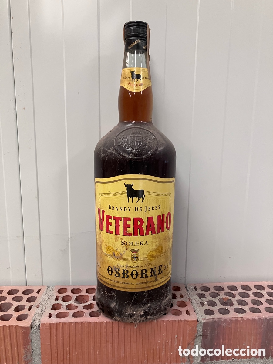 Coleccionismo de vinos y licores: Botella veterano brandy osborne 4&rsquo;5L