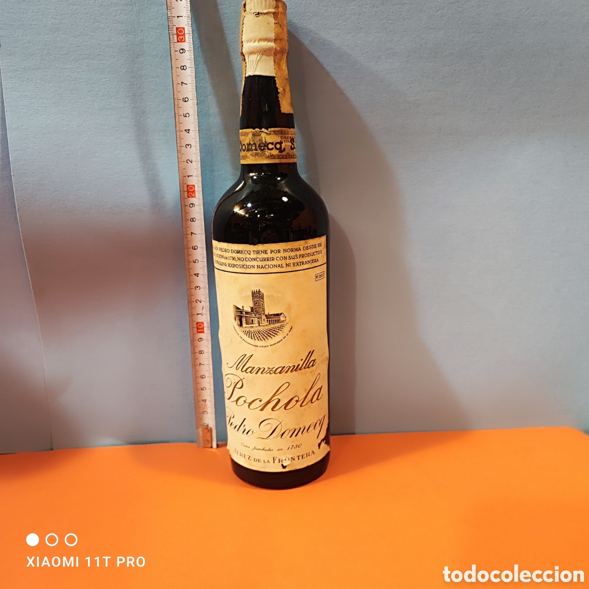 Coleccionismo de vinos y licores: Botella manzanilla Pochola, Pedro Domecq Jerez de la frontera.