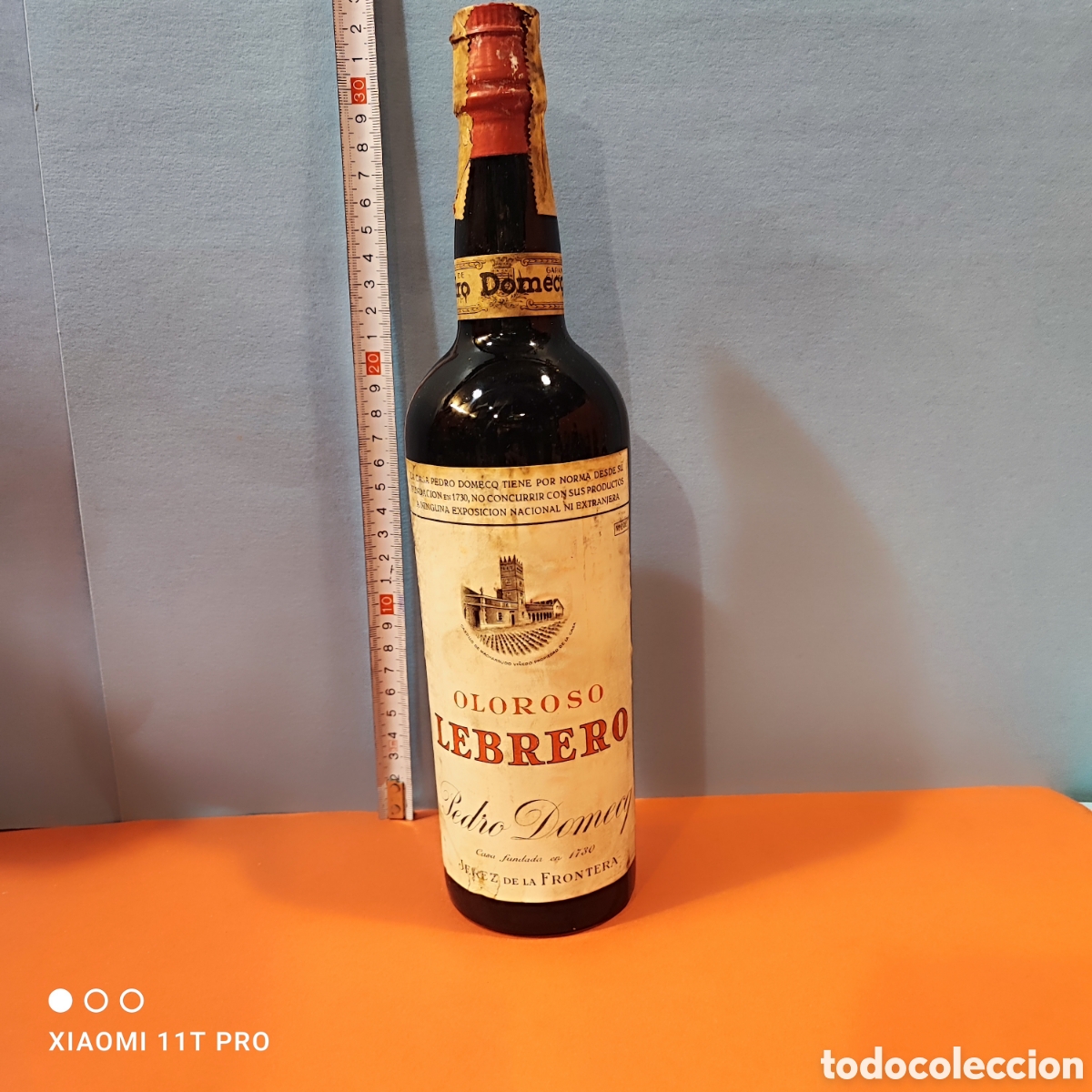 Coleccionismo de vinos y licores: Botella de oloroso Lebrero.