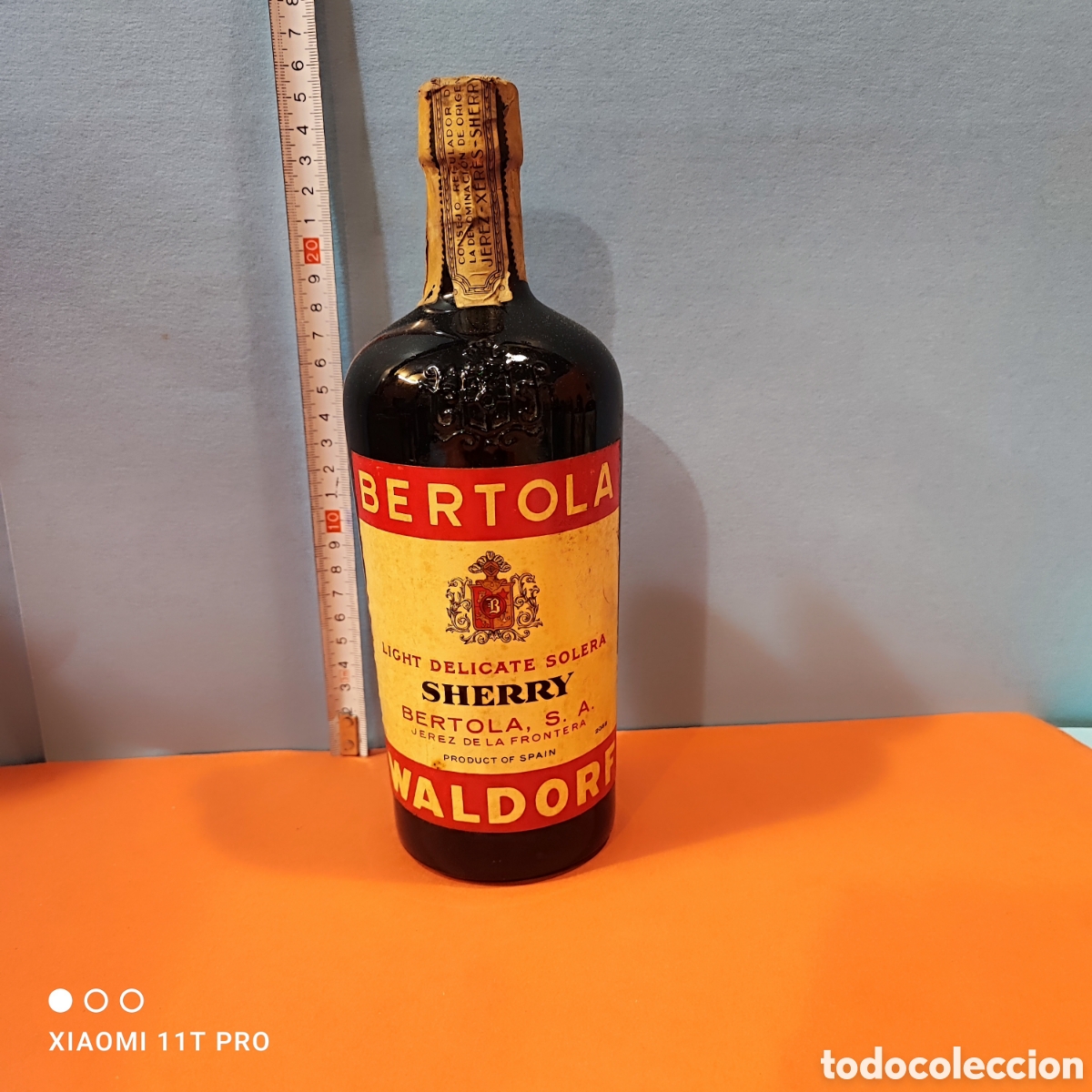 Coleccionismo de vinos y licores: Botella de sherry Bertola Waldorf