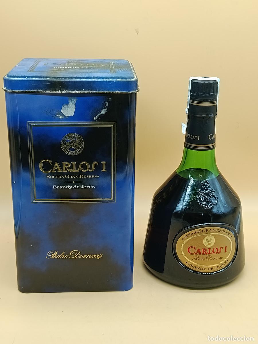 Coleccionismo de vinos y licores: BOTELLA BRANDY DE JEREZ CARLOS I SOLERA GRAN RESERVA. 70CL. PRECINTADA EN CAJA ORIGINAL.