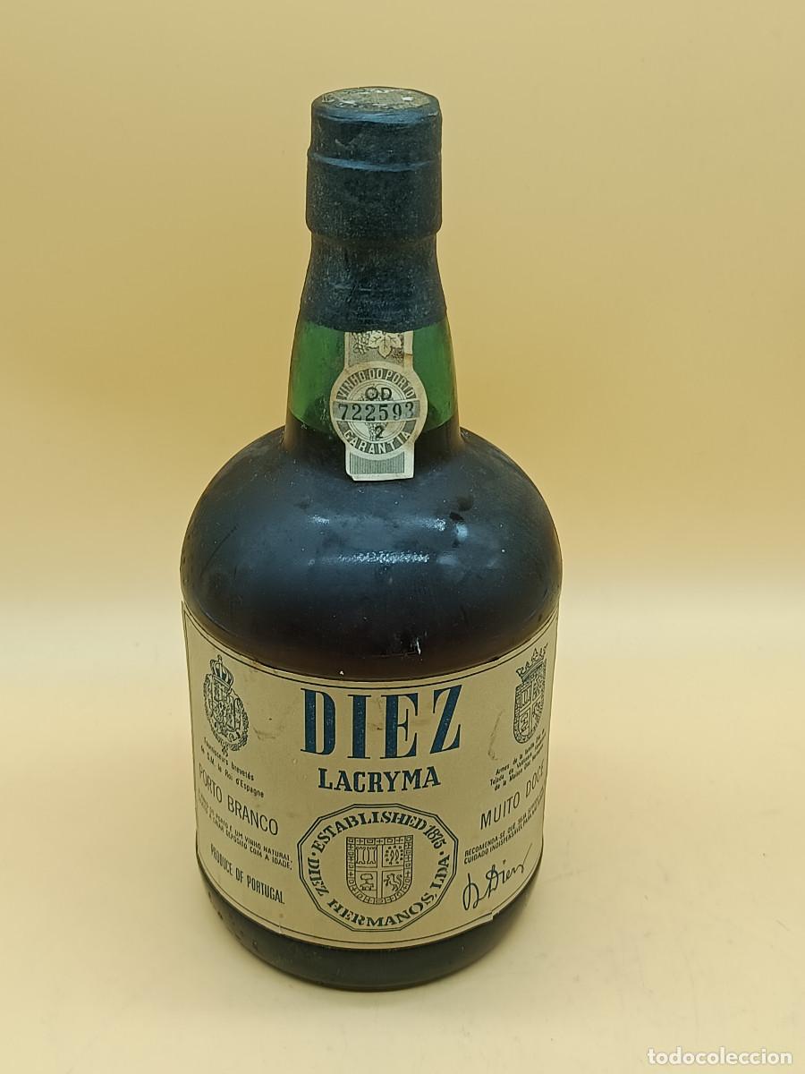 Coleccionismo de vinos y licores: BOTELLA ANTIGUA OPORTO DIEZ LAGRYMA. PORTO BLANCO 75CL. PRECINTADA.