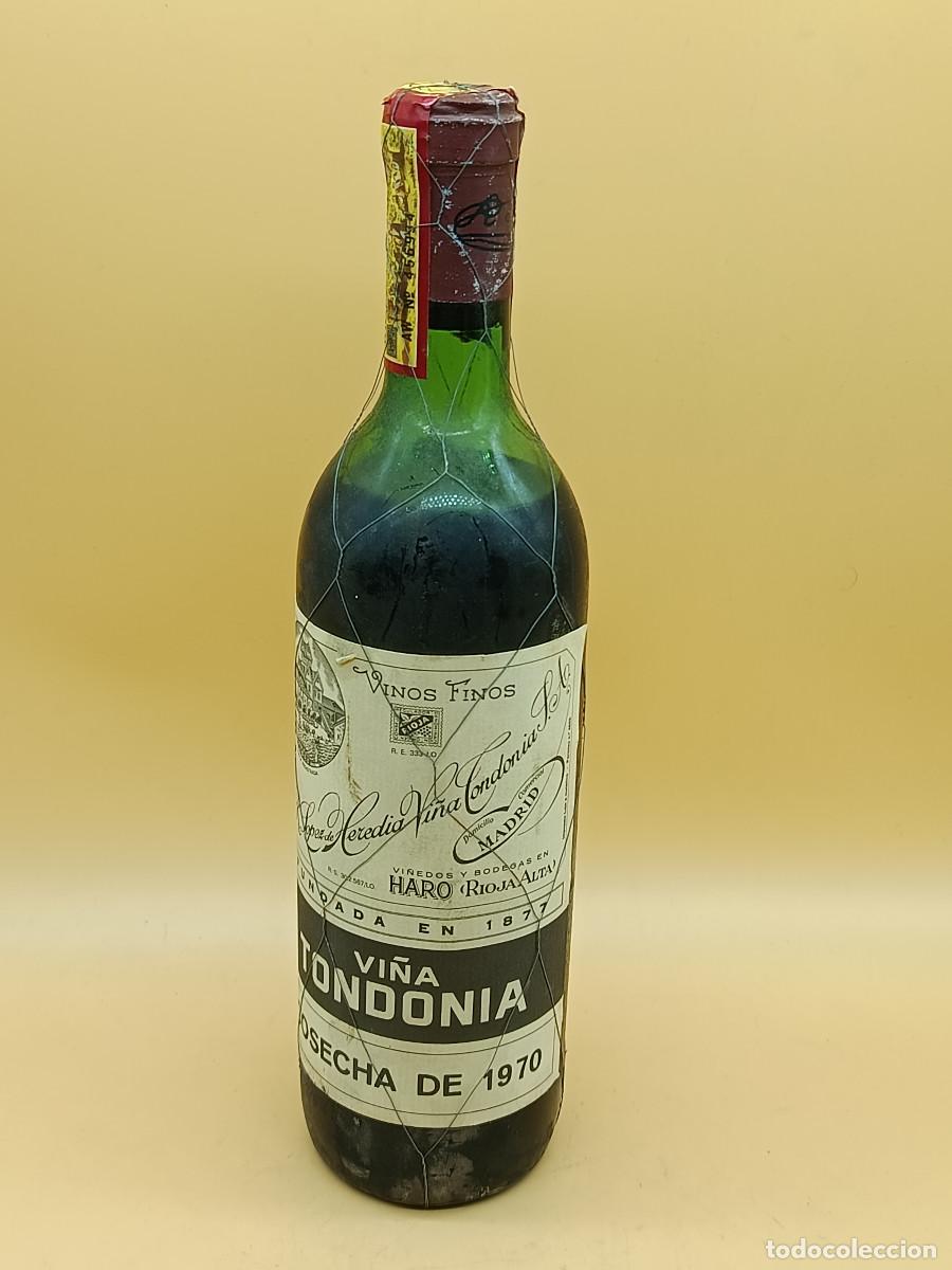 Coleccionismo de vinos y licores: BOTELLA VINO VI&Ntilde;A TONDONIA 1970. NUNCA ABIERTA. 75CL.