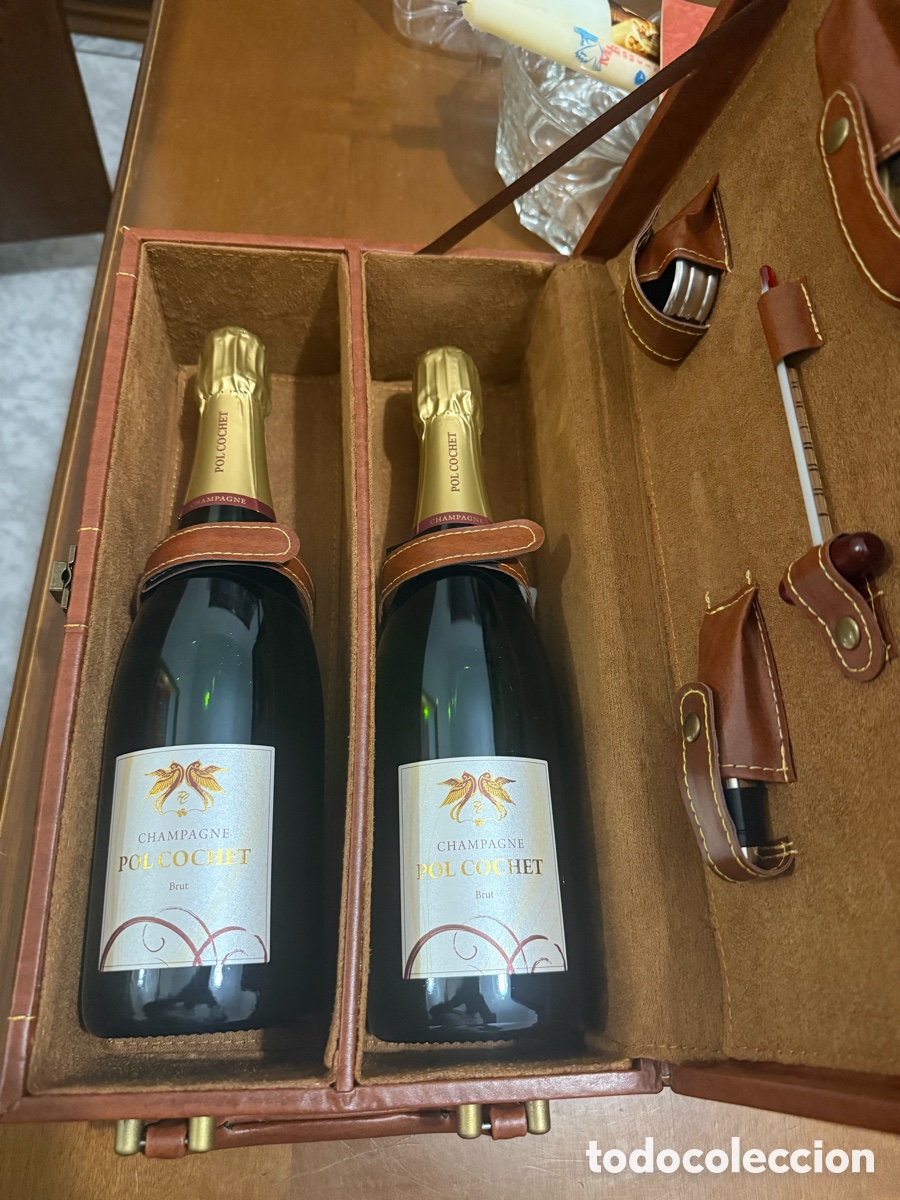 Coleccionismo de vinos y licores: Estuche champagne pol cochet