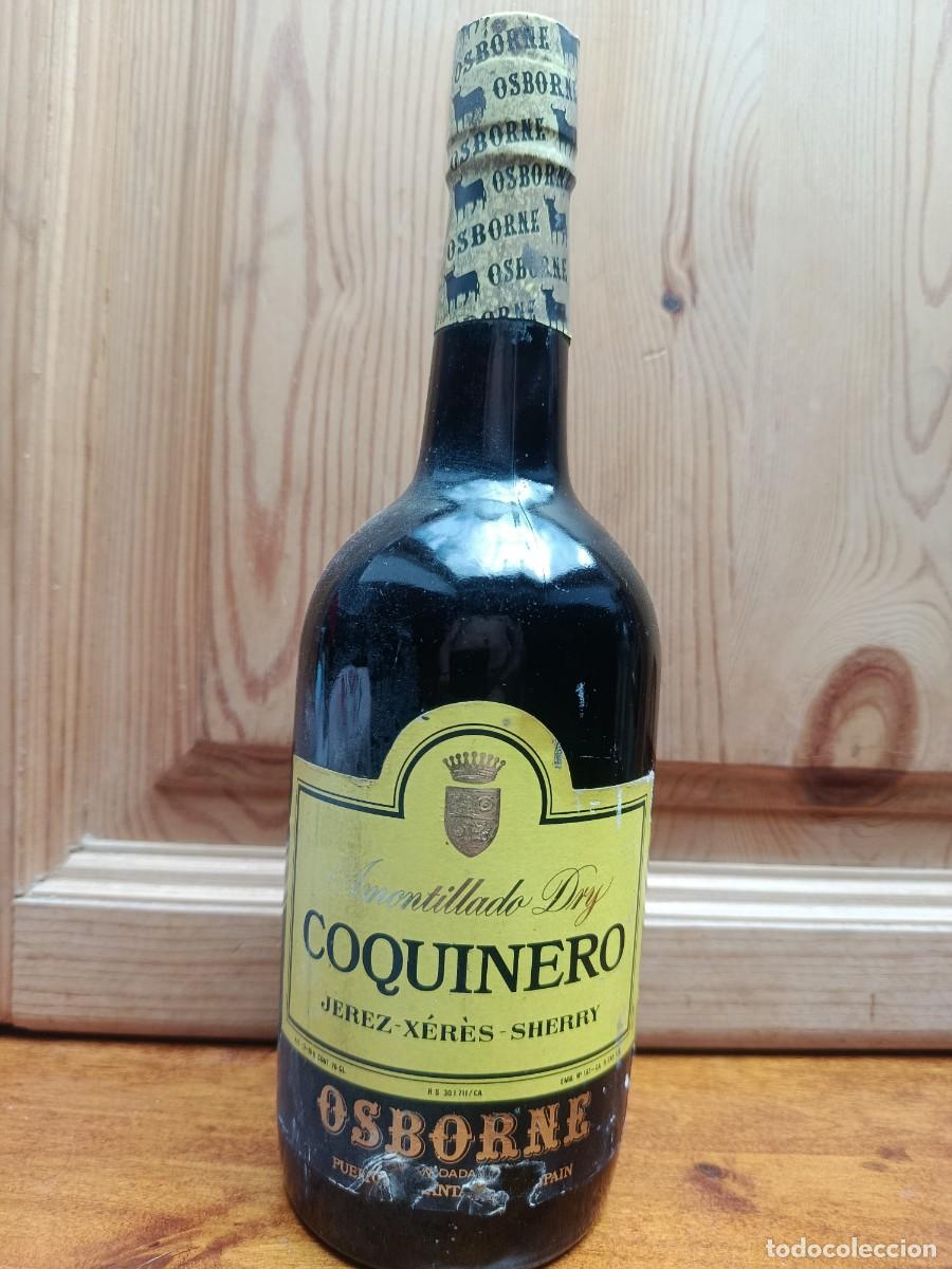 Coleccionismo de vinos y licores: Antigua Botella Amontillado Dry Coquinero - Bodegas Osborne - Precintada