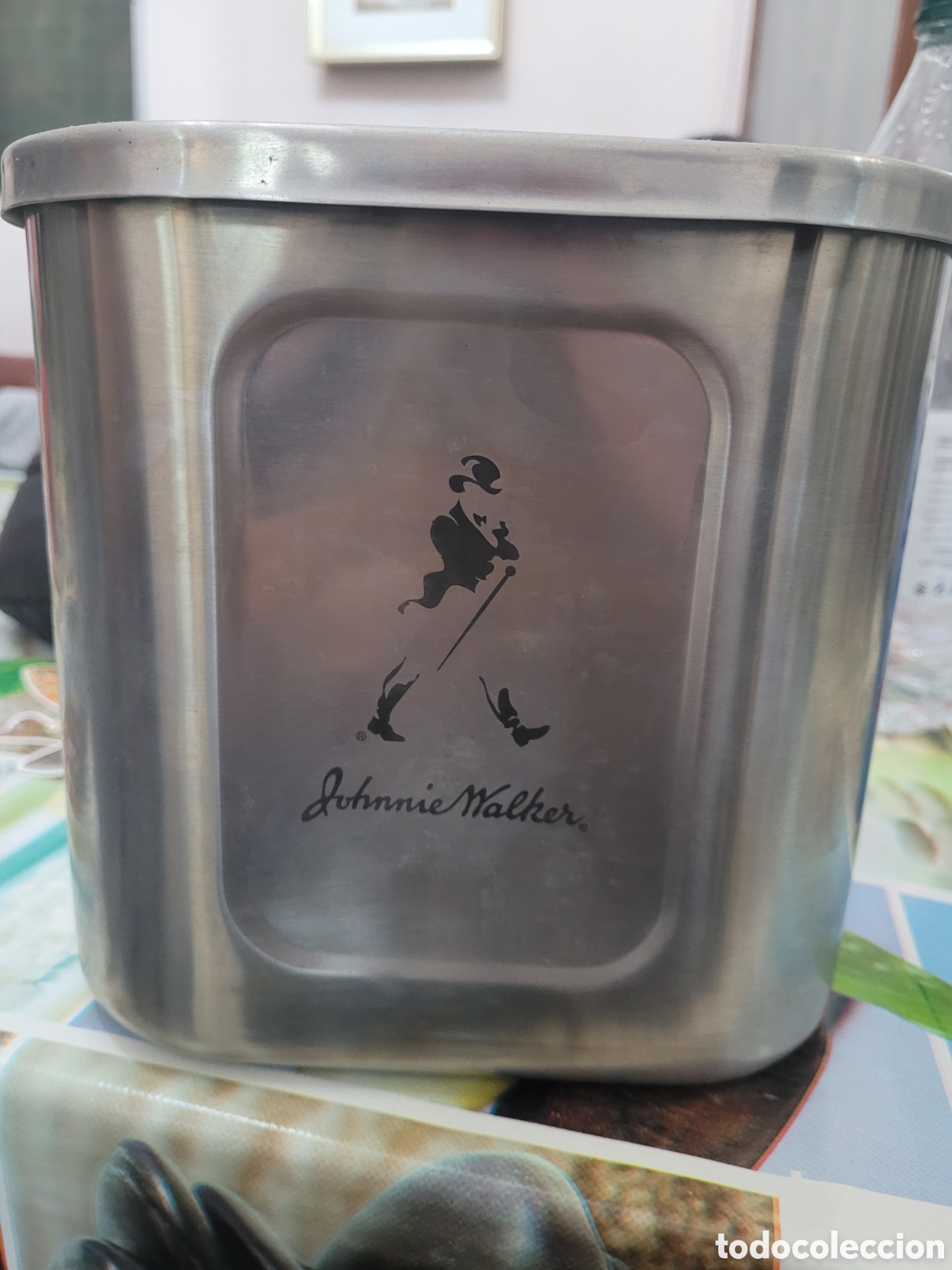 Coleccionismo de vinos y licores: Cubitera acero inoxidable Johnnie Walket
