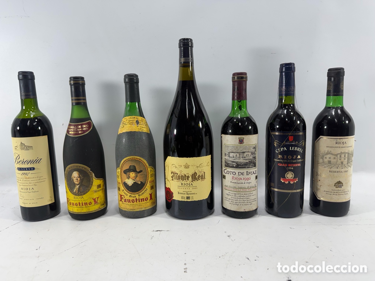 Collection of wines and liquors: Lote 7 botellas vino Rioja RESERVA Y GRAN RESERVA