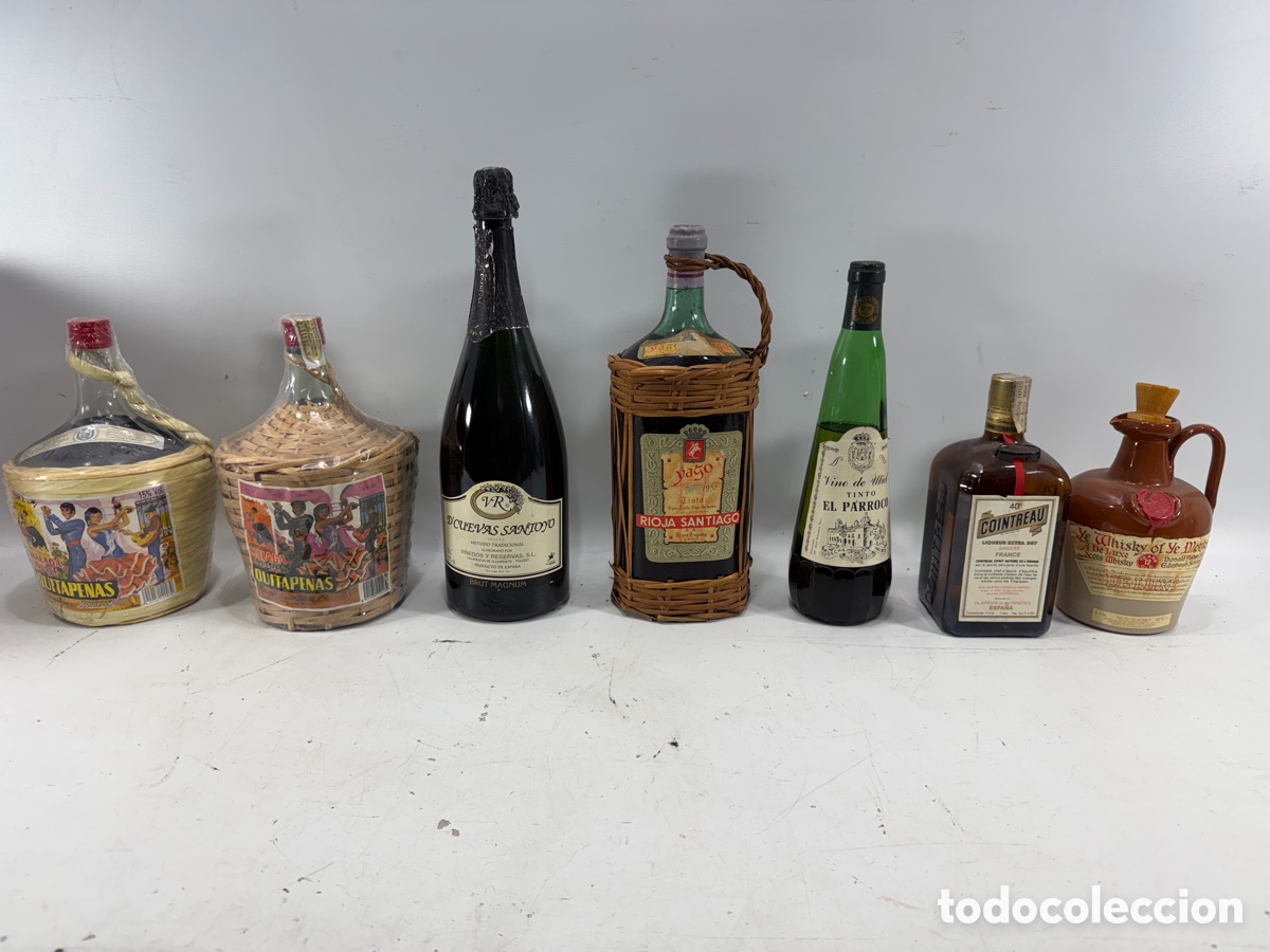 Coleccionismo de vinos y licores: Lote de botellas vintage y colecci&oacute;n &ndash; Whisky, vinos y licores antiguos