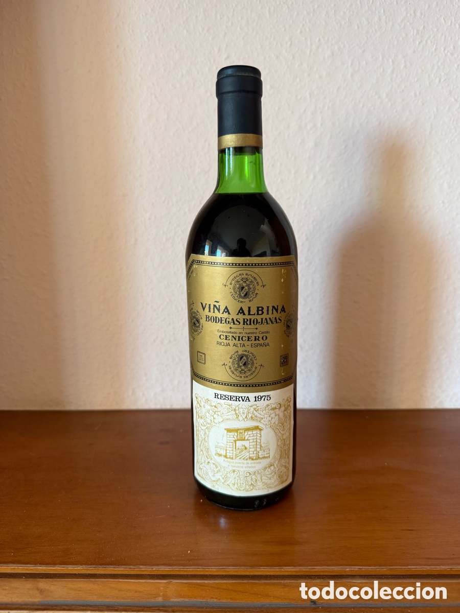 Coleccionismo de vinos y licores: Botella de vino Vi&ntilde;a Albina Reserva 1975