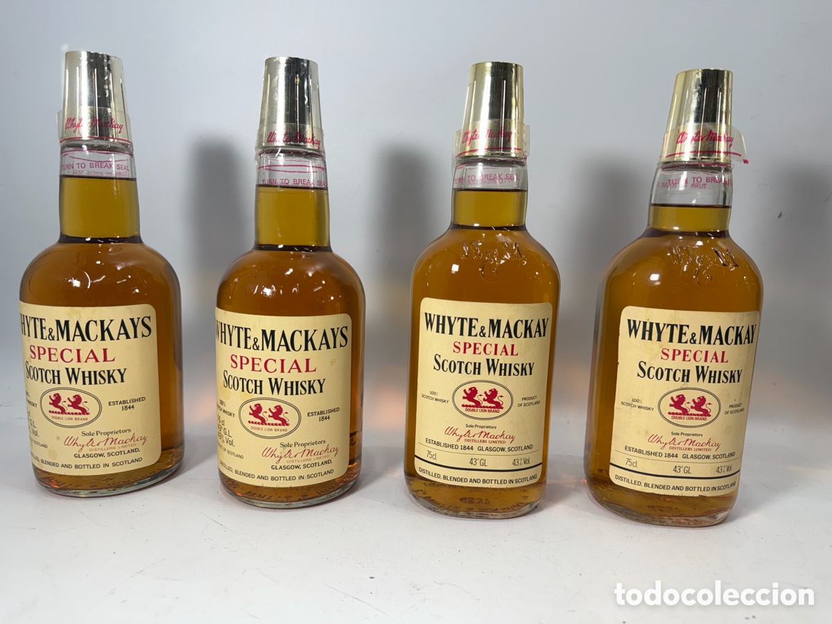Coleccionismo de vinos y licores: LOTE 4 BOTELLAS Scott whisky WHITE&MAKAY