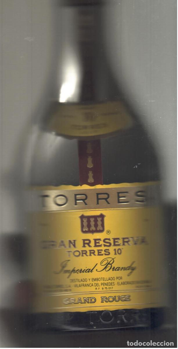 Coleccionismo de vinos y licores: Imperial Brandy TORRES 10 Gran reserva,grand rouge.sin desprencintar