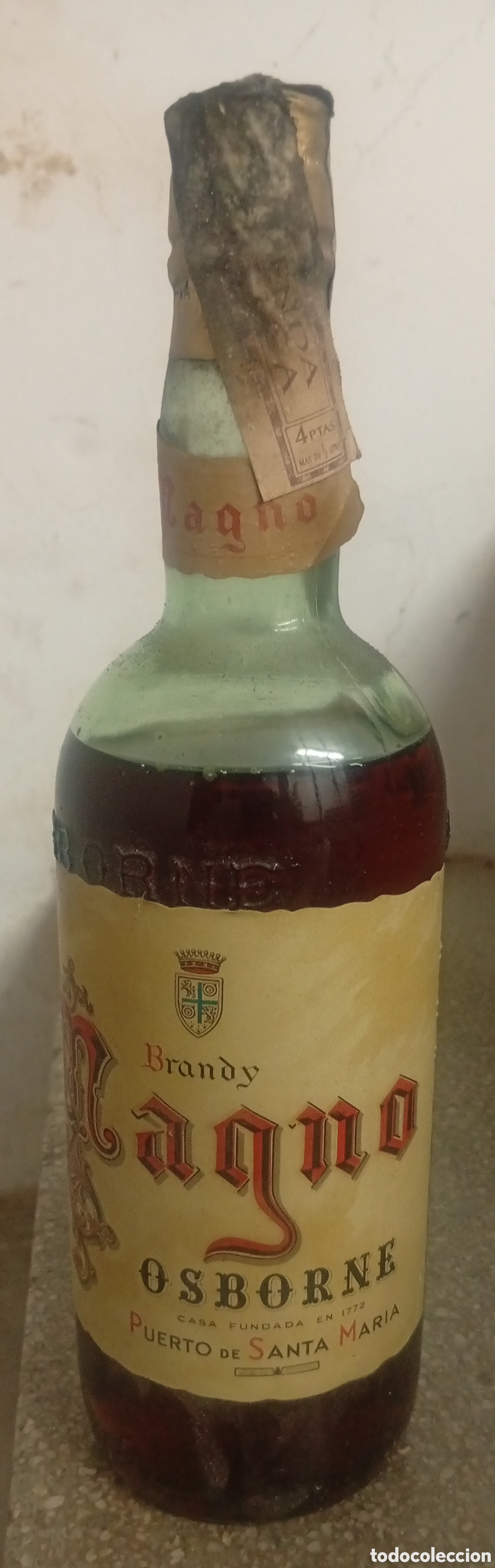 Coleccionismo de vinos y licores: botella Magno de Osborne, a&ntilde;os 70 sin abrir