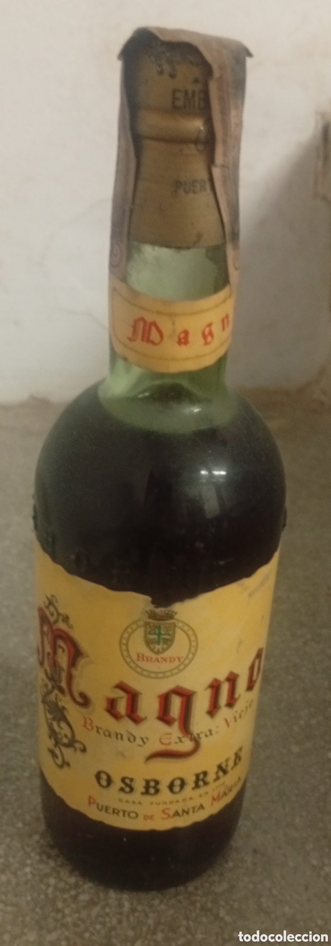 Coleccionismo de vinos y licores: botella Magno de Osborne a&ntilde;os 70 sin abrir