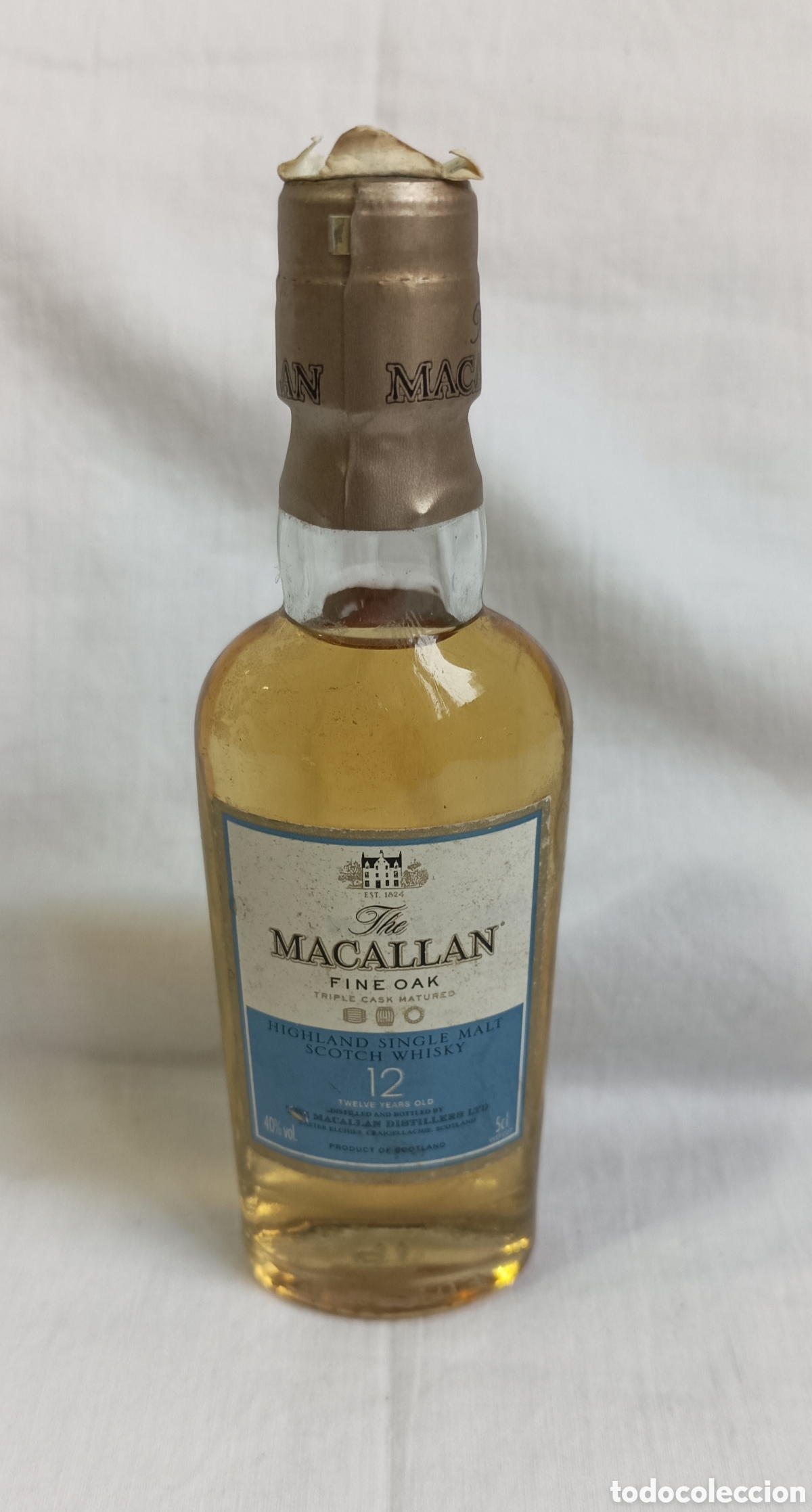 Coleccionismo de vinos y licores: Antigua botellita WHISKY the MACALLAN 12. 5cl. SIN ABRIR