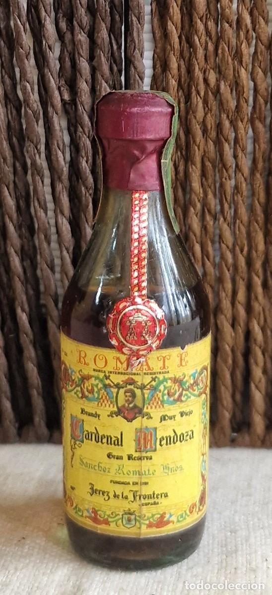 Coleccionismo de vinos y licores: LOTE 3 MINIATURAS BRANDY ROMATE VINTAGE &ndash; A&Ntilde;OS &lsquo;60/&rsquo;70 &ndash; JEREZ