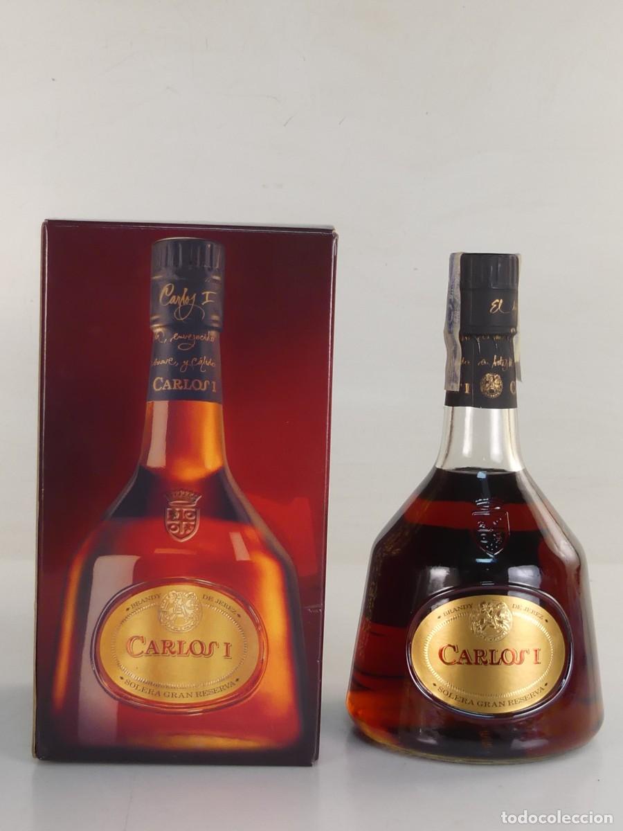 Coleccionismo de vinos y licores: BOTELLA DE BRANDY CARLOS I SOLERA GRAN RESERVA PEDRO DOMECQ CON CAJA