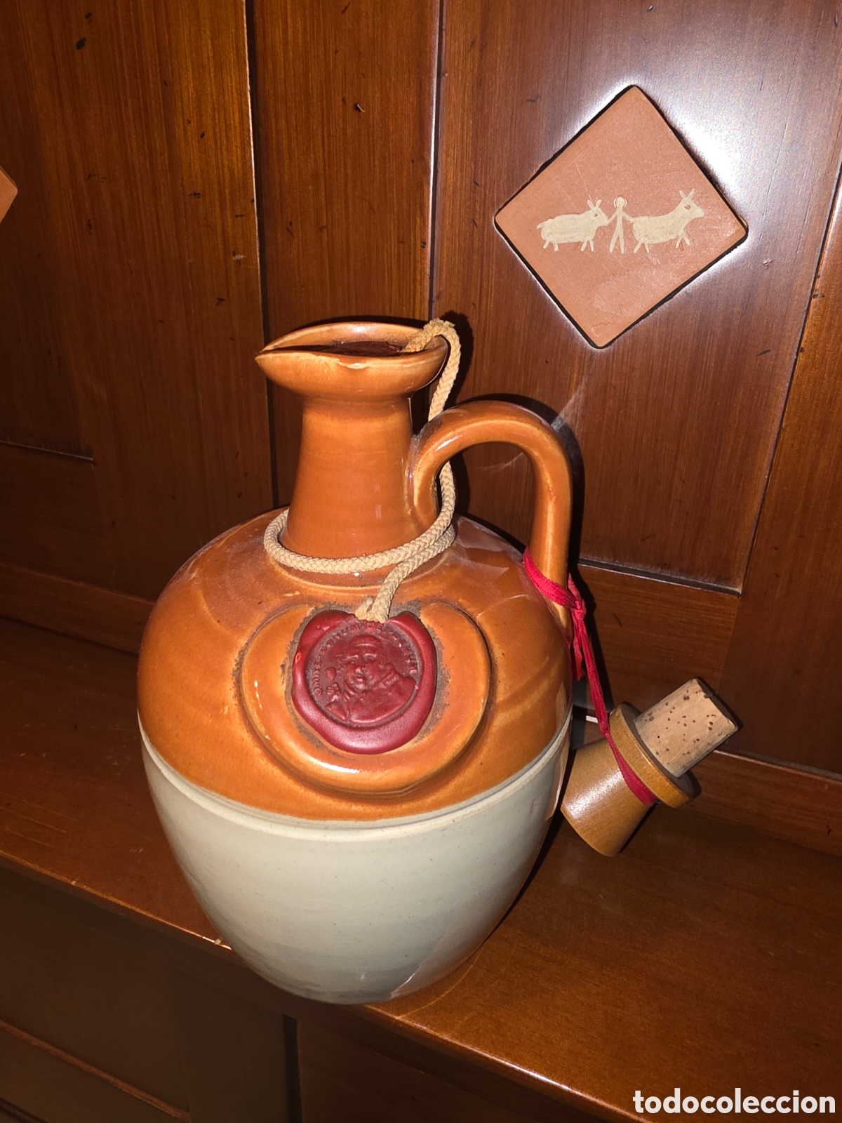 Coleccionismo de vinos y licores: Botella precintada de whisky el Monje