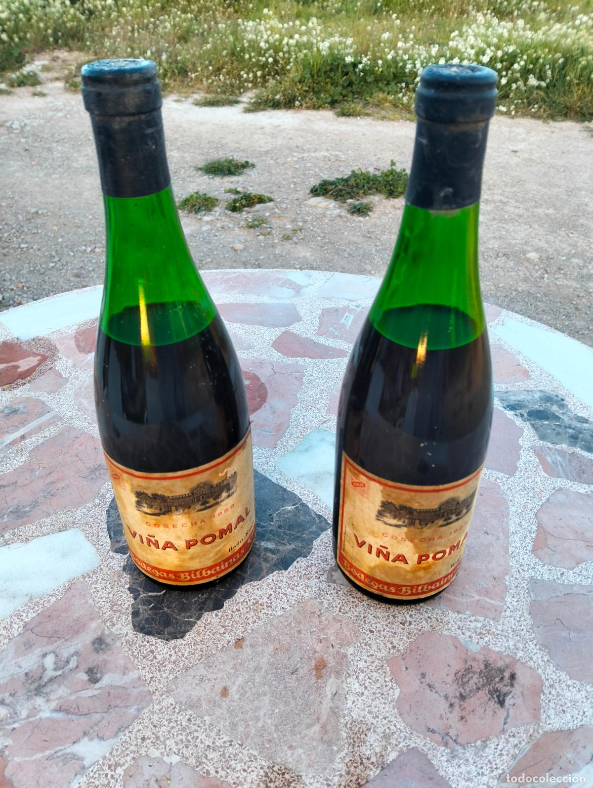 Sammlung von Weinen und Lik&ouml;ren: Lote 2 botellas de Vino vi&ntilde;a pomal cosecha 1969 haro rioja bodegas bilbainas sa