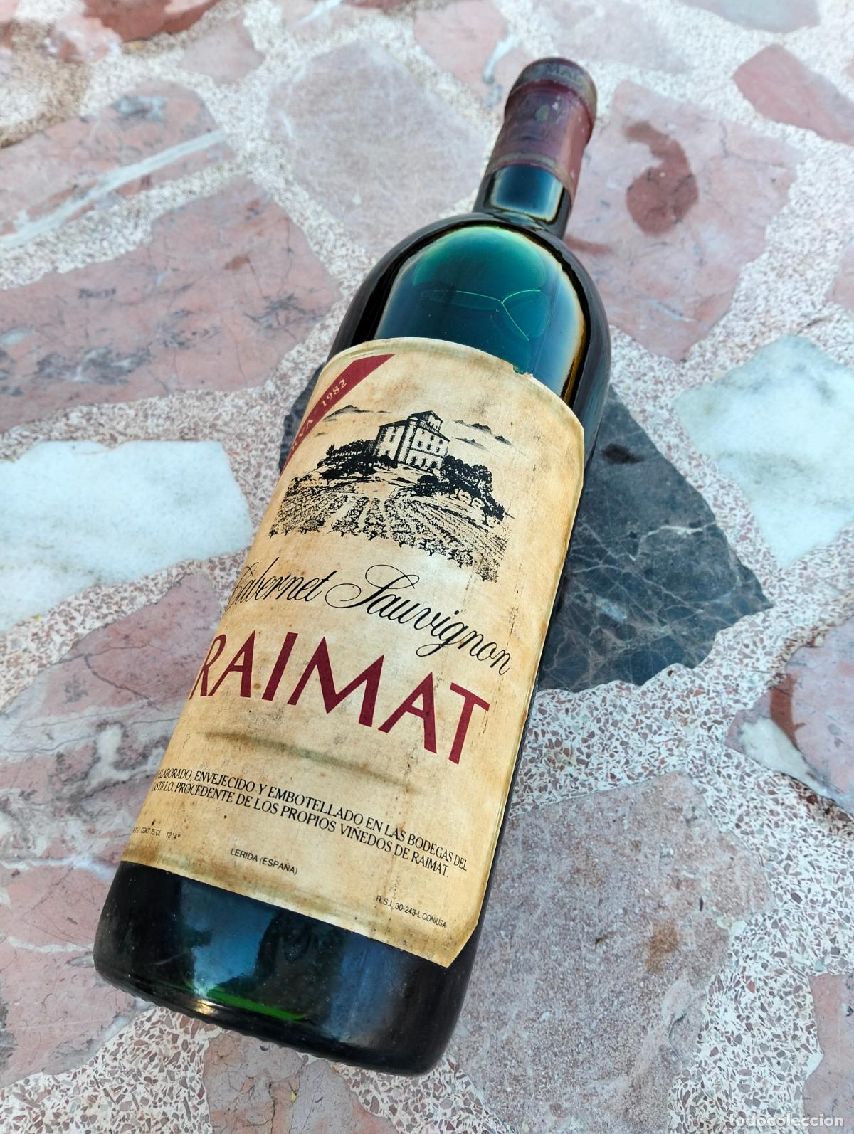 Collectionnisme de vins et liqueurs: Botella de Vino raimat cabernet sauvignon reserva 1982 tinto l&eacute;rida lleida