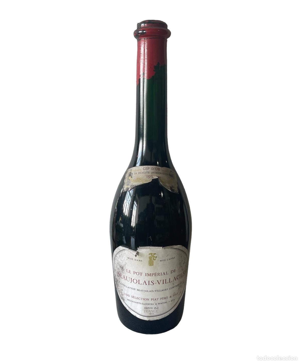 Sammlung von Weinen und Lik&ouml;ren: Cristal y vidrio - Le pot imp&eacute;rial de beaujolais-villages 1977