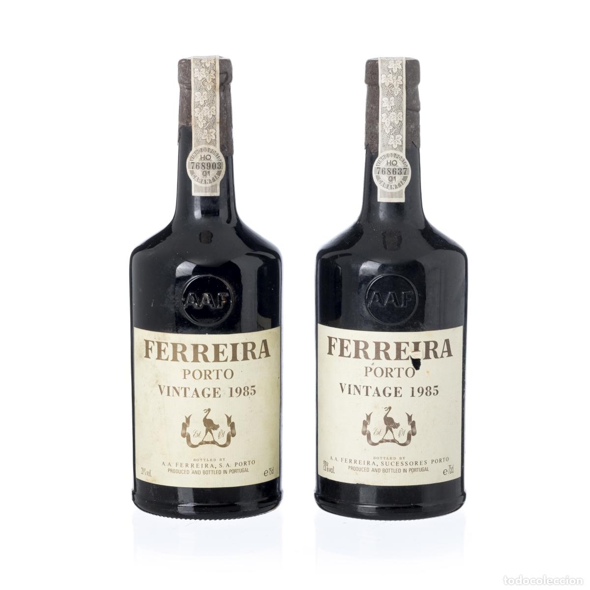Collection of wines and liquors: Vinos - 2 botellas - Vino de Oporto - Ferreira Vintage Port 1985