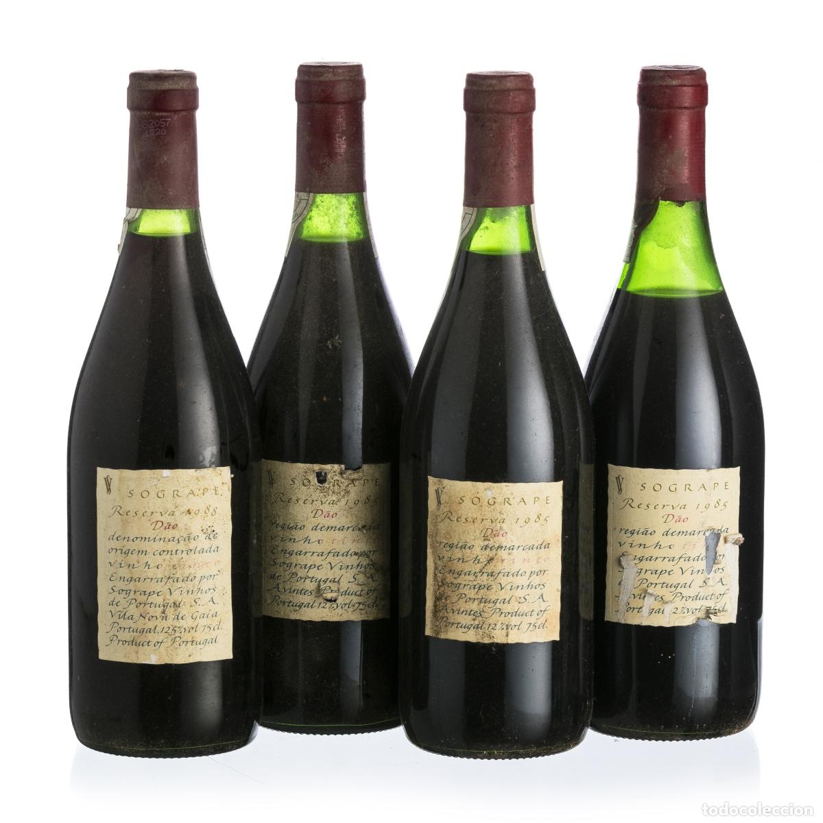 Collection of wines and liquors: Vinos - 5 botellas - Sogrape D&atilde;o Reserva 1985 - 1988
