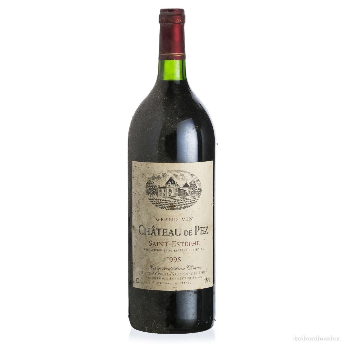 Collection of wines and liquors: Vinos - Ch&acirc;teau de Pez Magnum - Denominaci&oacute;n de Origen Saint-Estephe; Francia 1995