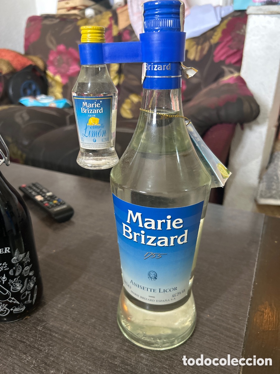 Coleccionismo de vinos y licores: Botella de marie brizard y obsequio mini