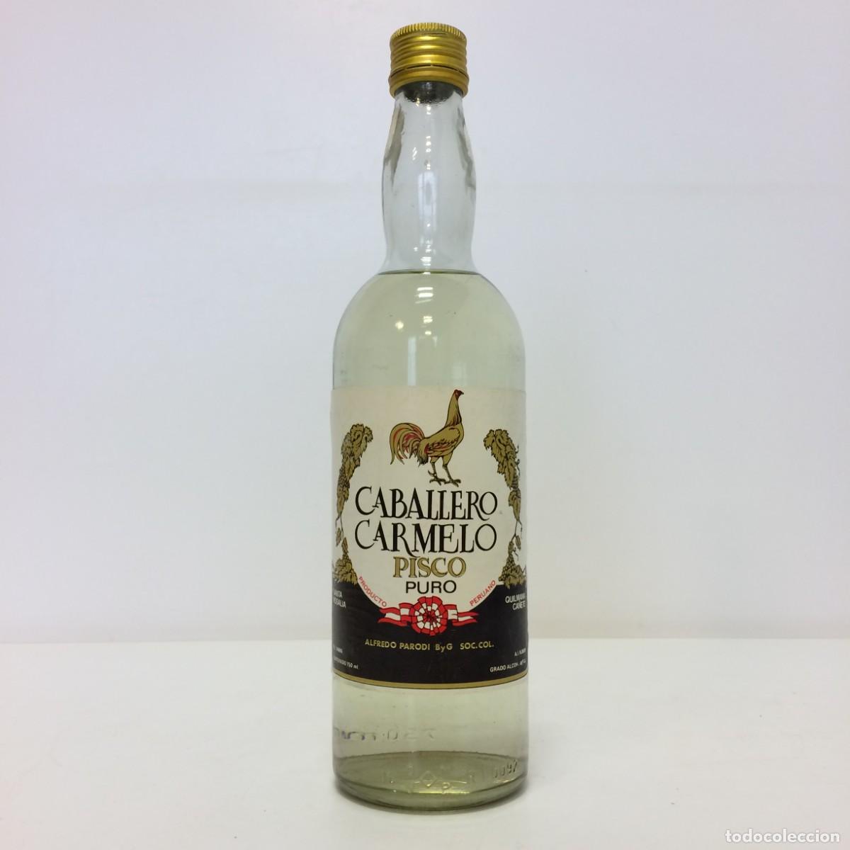 Collection of wines and liquors: Licor: Pisco Puro Caballero Carmelo, Alfredo Parodi (Producto Peruano)