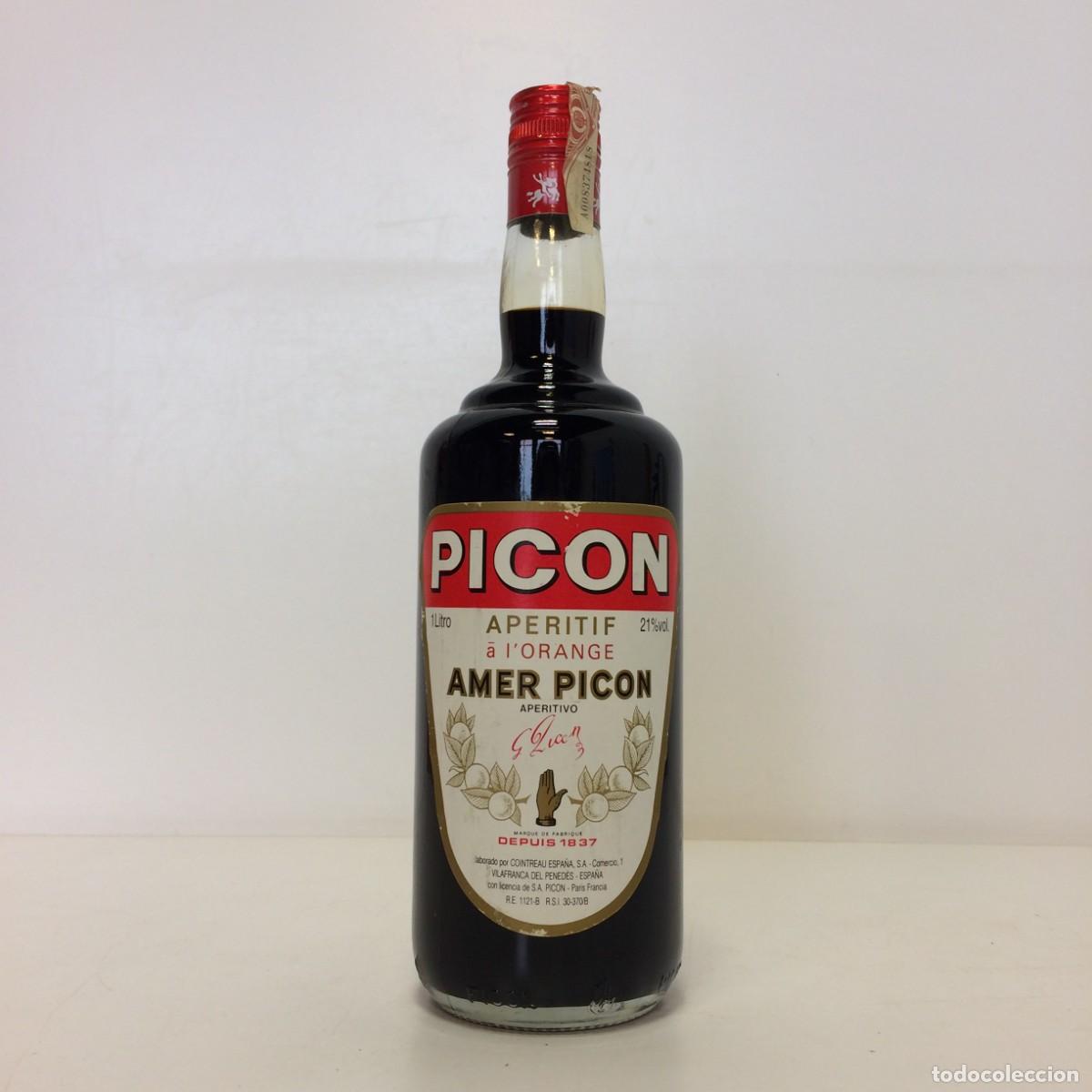 Collection of wines and liquors: Licor: Picon Aperitif a L' Orange, Amer Picon, Elaborado por Cointreau (Espa&ntilde;a)