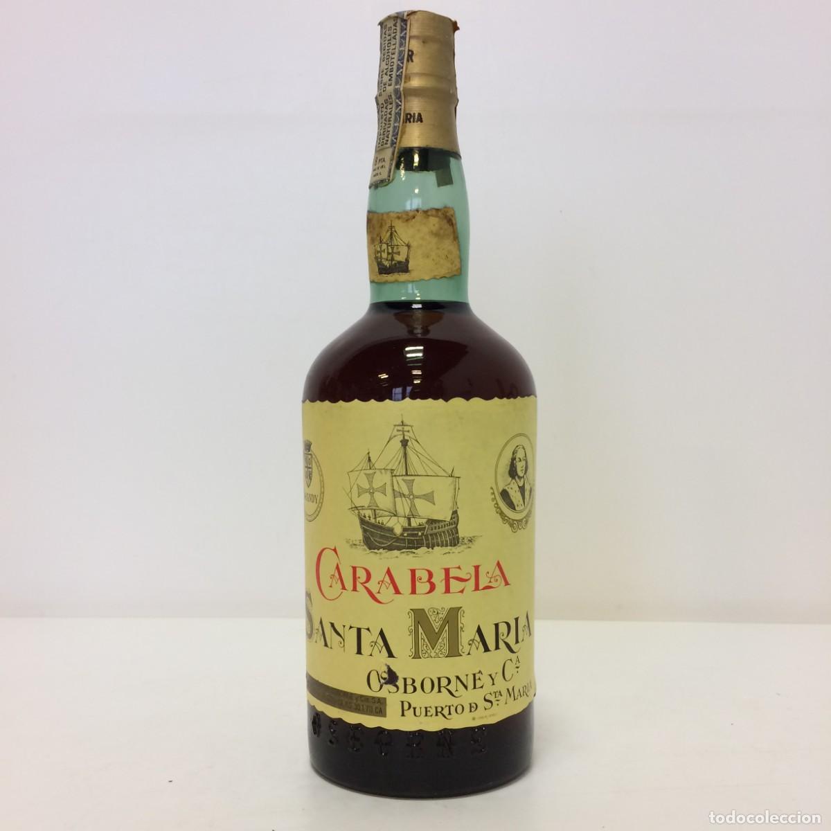 Coleccionismo de vinos y licores: Brandy: Osborne, Carabela Santa Maria, Sello 8 Pesetas (Jerez)