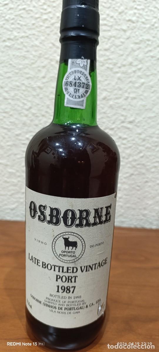 Coleccionismo de vinos y licores: Botella Oporto Osborne Late Bottled Vintage 1987 - Excelente estado, sin mermas&rdquo;