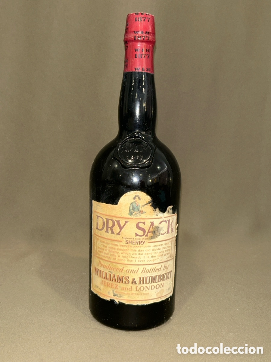 Coleccionismo de vinos y licores: BOTELLA DRY SACK SHERRY WILLIAMS & HUMBERT JEREZ AND LONDON 100CL