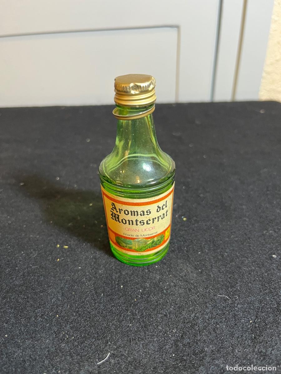 Coleccionismo de vinos y licores: Botell&iacute;n miniatura Aromas de Montserrat vintage a&ntilde;os 70 licor abad&iacute;a botellismo licor botella botell