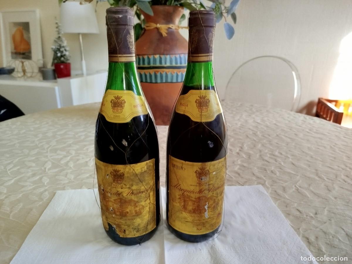 Coleccionismo de vinos y licores: Lote 2 botellas Rioja Marqu&eacute;s del Romeral Gran Reserva 1980