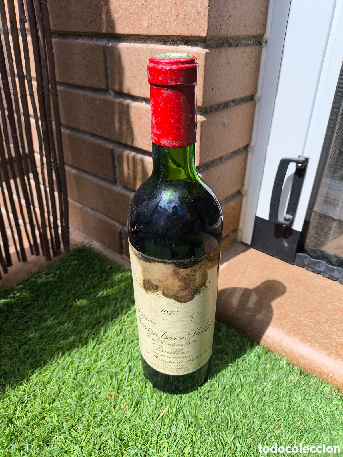 Collection of wines and liquors: Botella vino Chateau Mouton Baron Phillips 1972