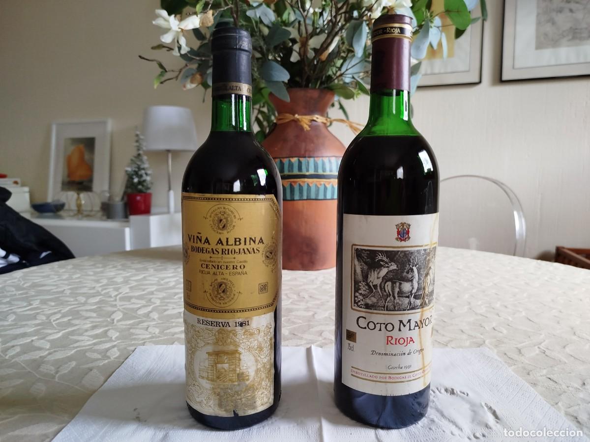 Coleccionismo de vinos y licores: Lote 2 Rioja Reserva 1981 Vi&ntilde;a Albina y Coto Mayor