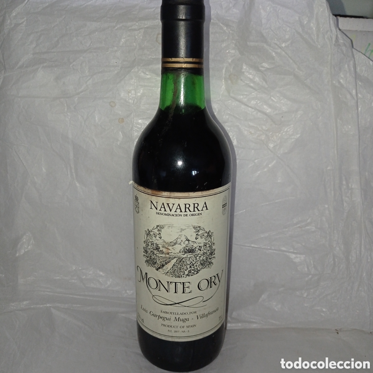 Collectionnisme de vins et liqueurs: VINO DE COLECCION, BOTELLA DE MONTE ORY NAVARRA