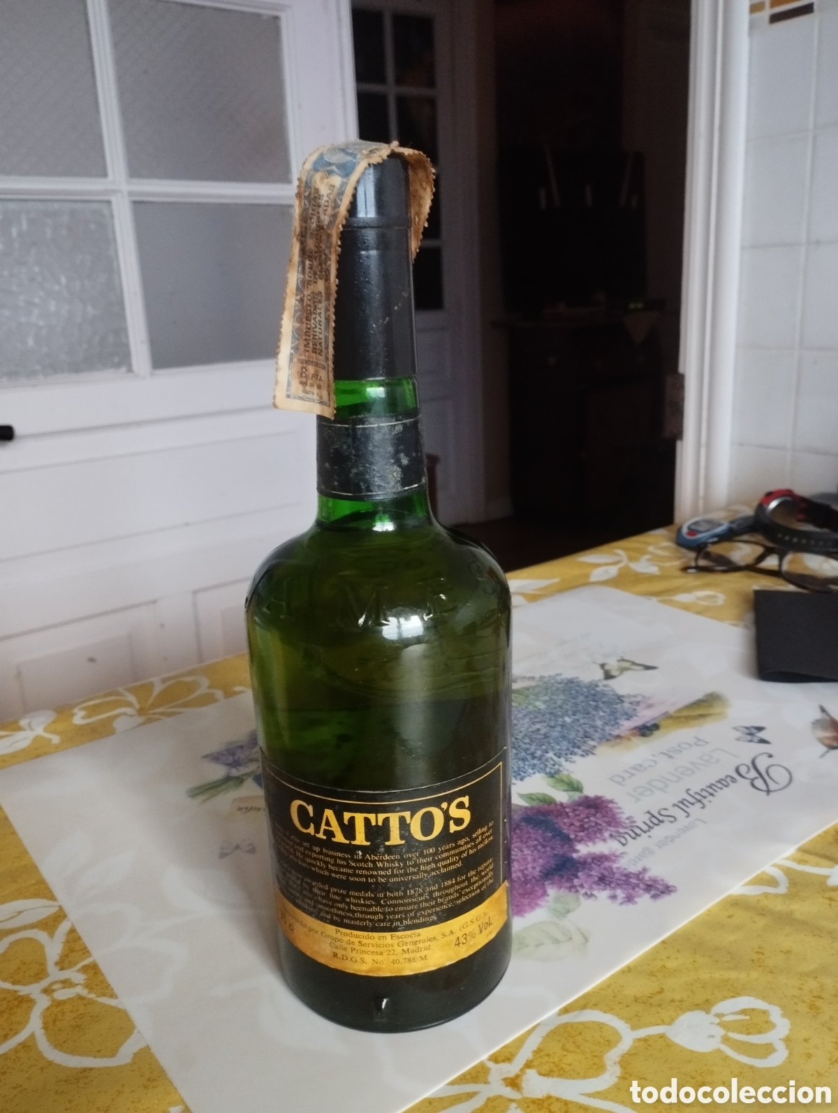 Coleccionismo de vinos y licores: BOTELLA CATTOS WHISKY - Foto 6