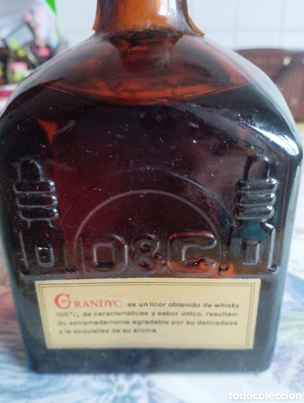 Coleccionismo de vinos y licores: botella Gran Dyc whisky - Foto 3