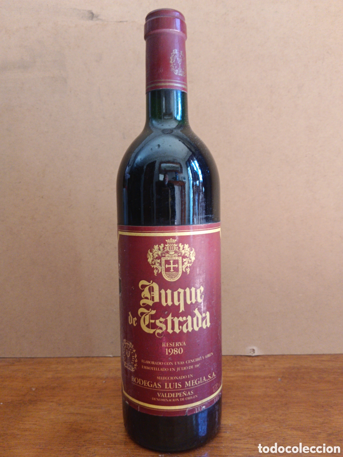 Coleccionismo de vinos y licores: Reserva de 1980 Duque d Estrada