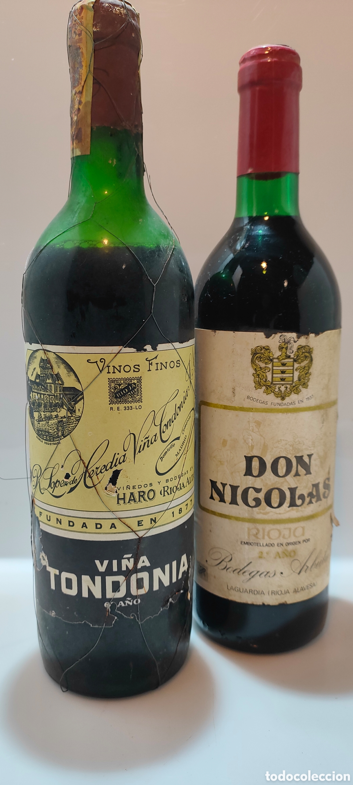 Coleccionismo de vinos y licores: Vi&ntilde;a Tondonia Tinto 1984 y Don Nicol&aacute;s 2&deg; a&ntilde;o 1970s de la Rioja &rdquo; Para Colecci&oacute;n&rdquo;