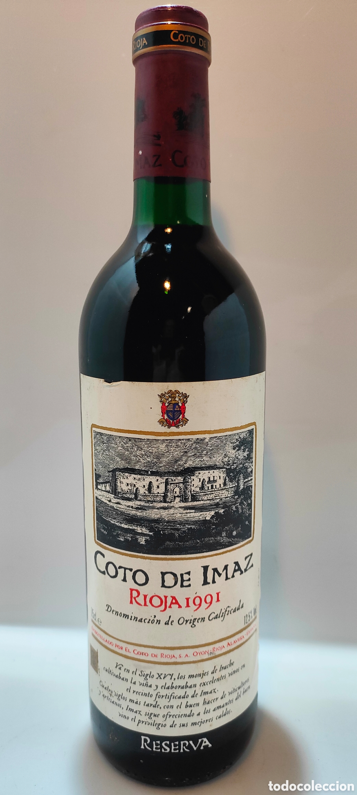 Coleccionismo de vinos y licores: 1991 Coto de Imaz Reserva &rdquo; Ayon Rioja Alavesa &rdquo;